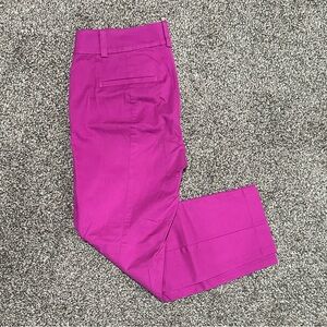 Ann Taylor Fuchsia Chelsea Crop Pants